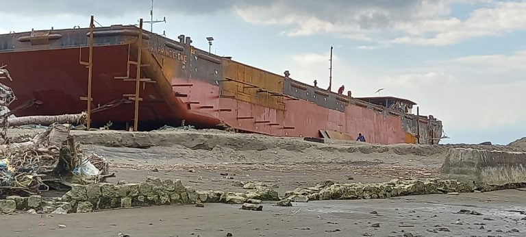 A massive ship on the beach, philippine