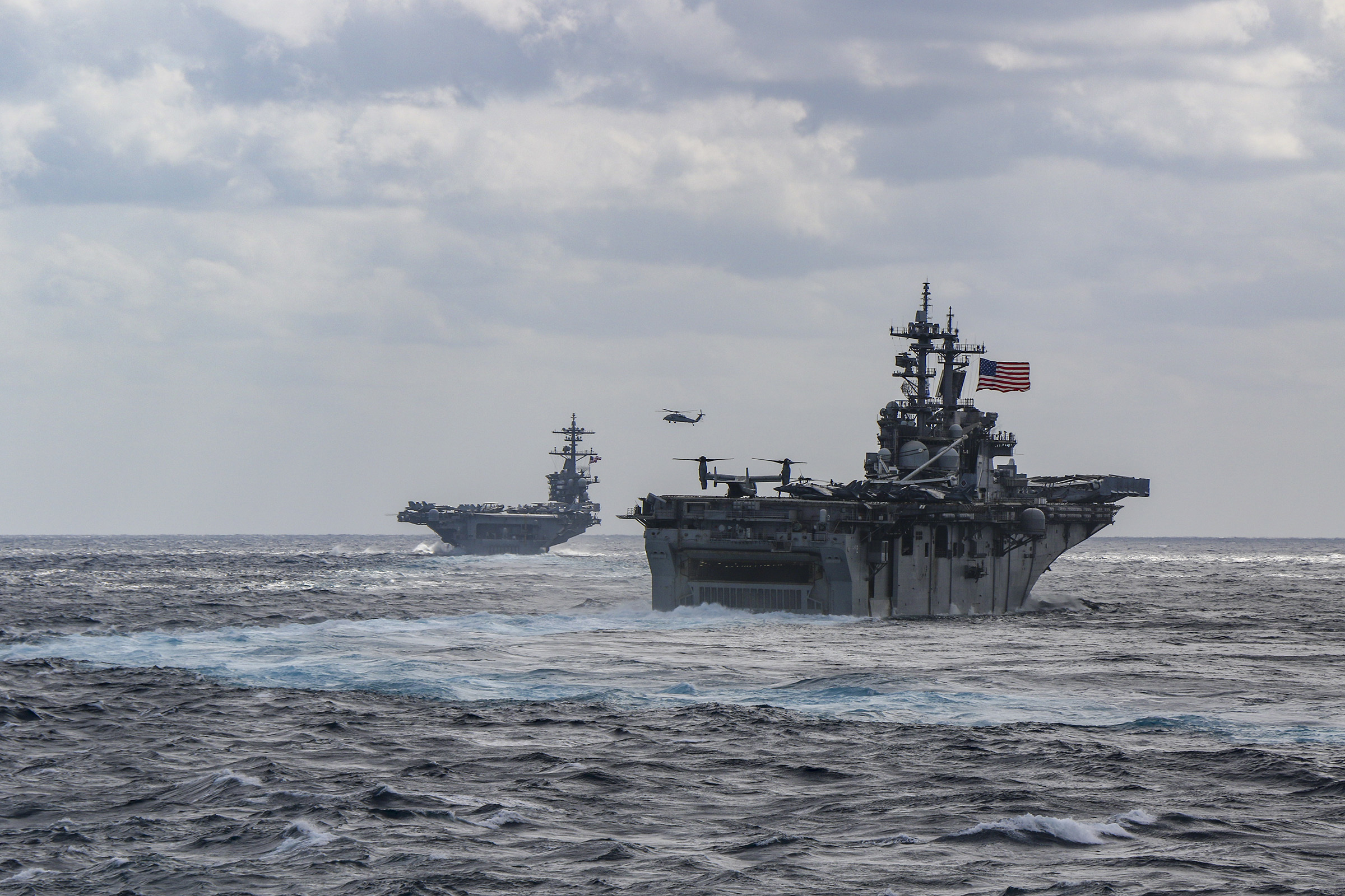 Japan, U.S. Navy conduct exercises in East China Sea, Philippine Sea