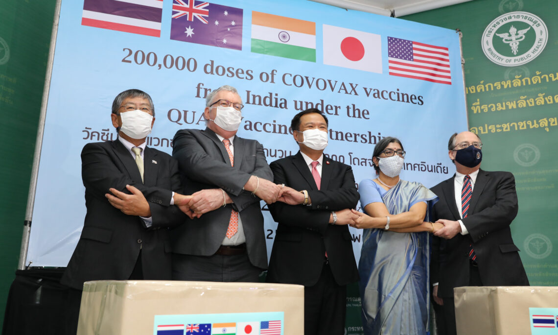 Quad donates Covovax vaccines to Thailand