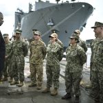U.S defense secretary visits naval personnel in Singapore