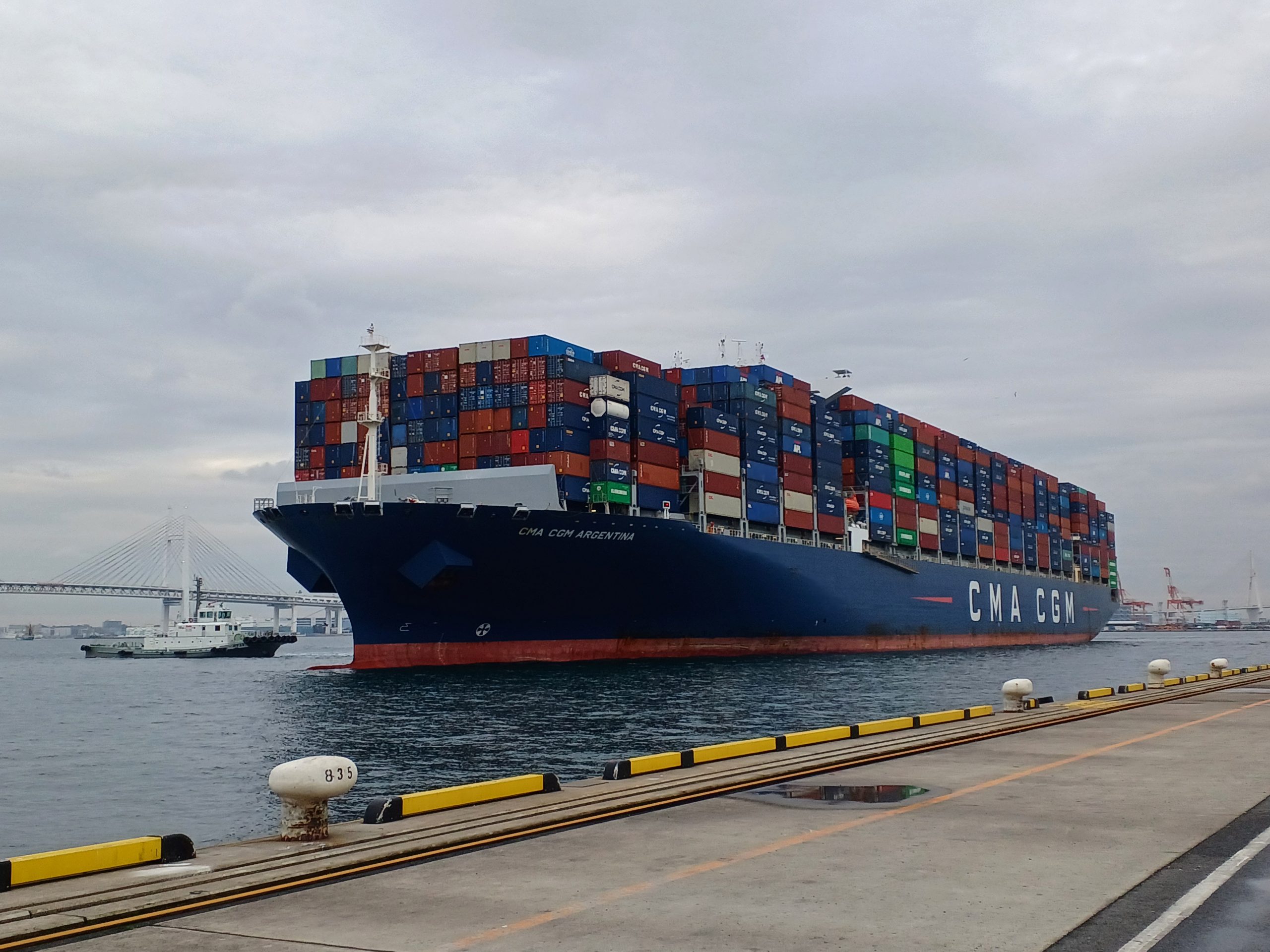 Largest CMA CGM containership call at Japan