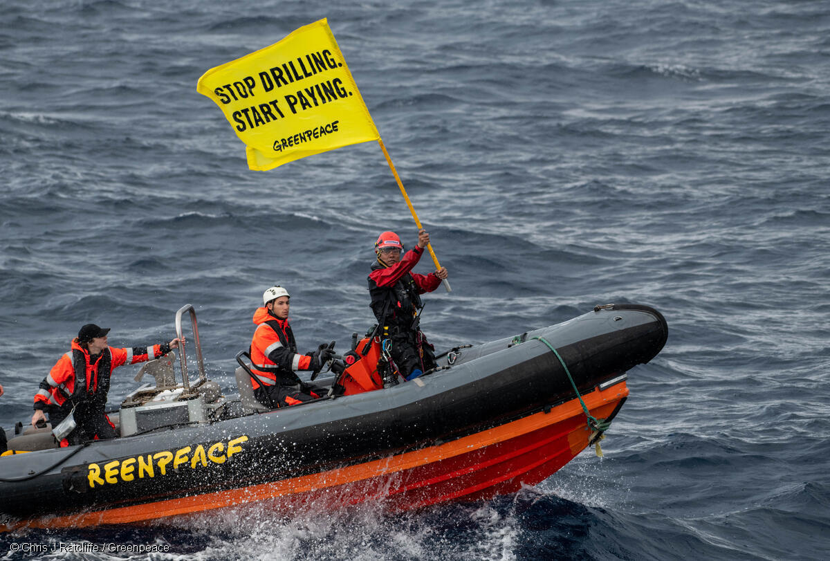 Greenpeace activists board, occupy Shell platform en route to major oilfield