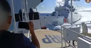 Chinese vessels collide while pursuing Philippine boat in South China Sea