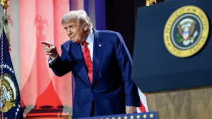 Man points finger into ether