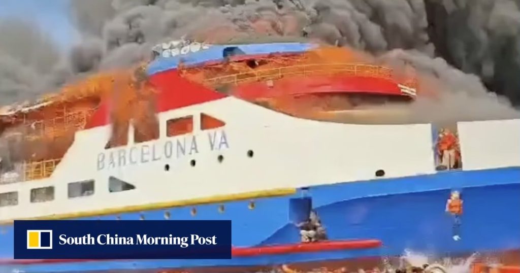 Indonesia ferry fire kills 5 as hundreds rescued