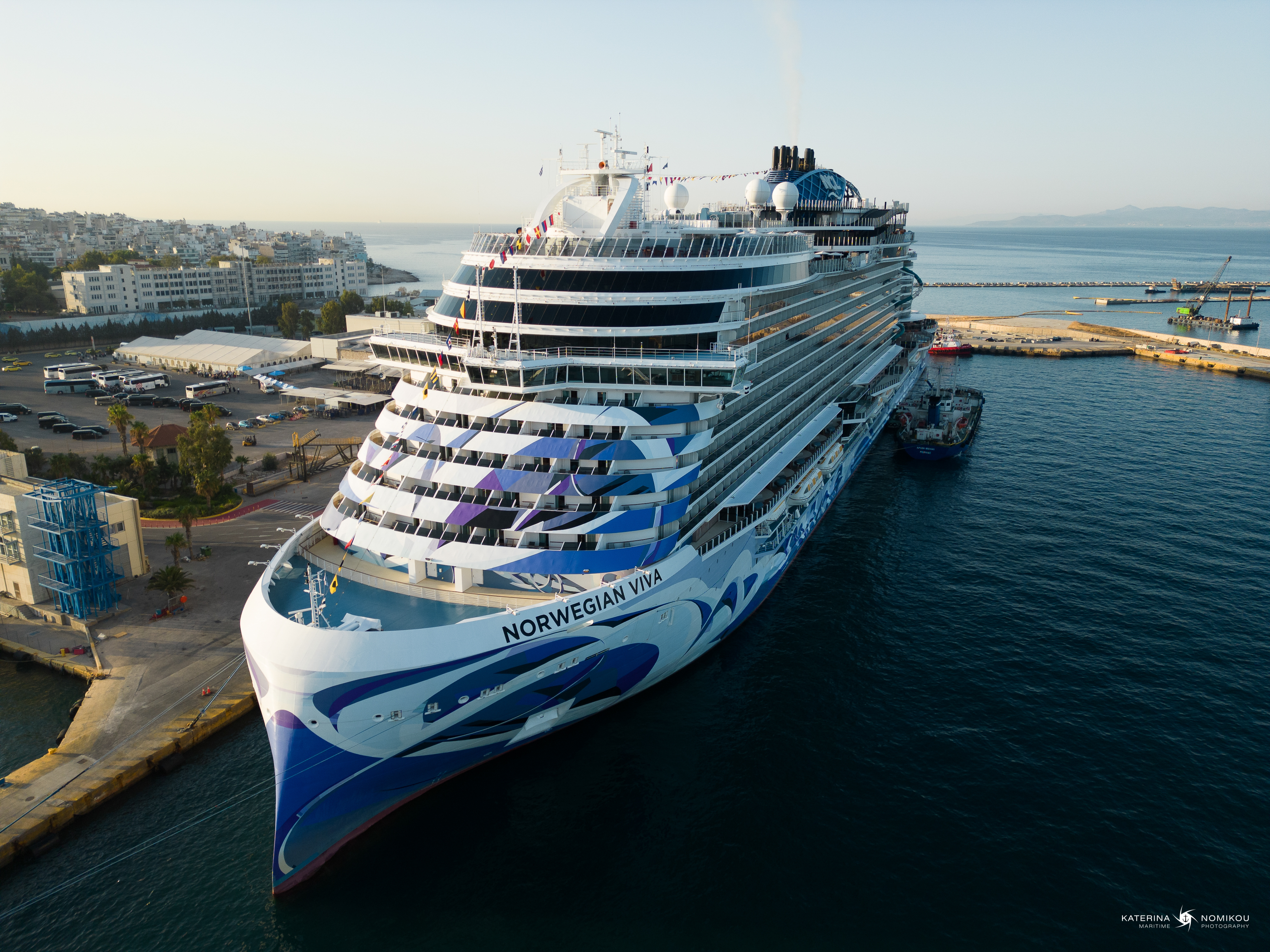 Norwegian Viva receives biofuel blend in port of Piraeus, through collaboration with World Fuel Services, EKO and Norwegian Cruise Line Holdings