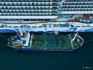 Norwegian Viva receives biofuel blend in port of Piraeus, through collaboration with World Fuel Services, EKO and Norwegian Cruise Line Holdings