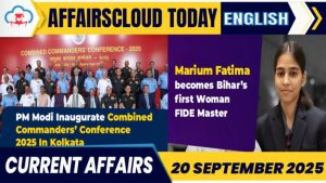 Current Affairs 20 September 2025