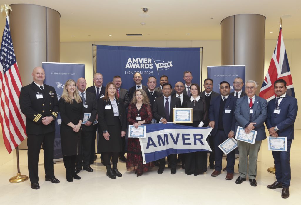 The AMVER Awards ceremony at the United States Embassy in London