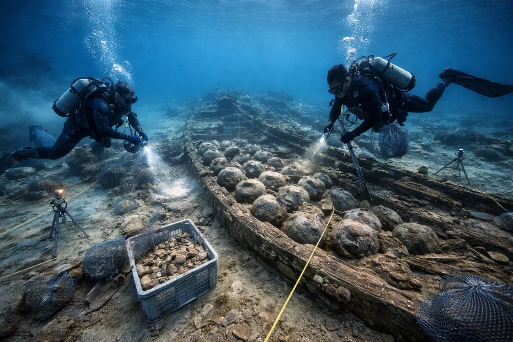 South Korea Uncovers 600-Year-Old Shipwreck in Underwater Excavation