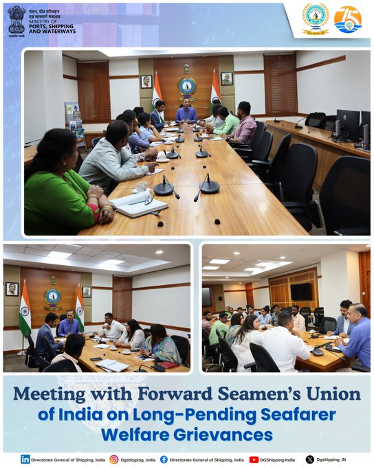 DG Shipping holds meeting with Forward Seamen’s Union to address long-pending seafarer grievances
