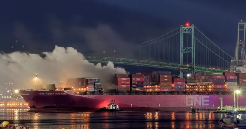 Fire-damaged ONE Henry Hudson sails for Asian repair yard | Maritime Gateway