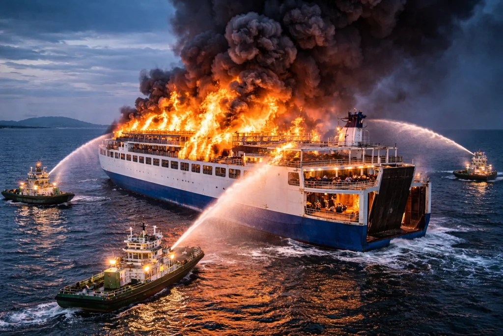 Fire Breaks Out on Philippine RoRo Ship