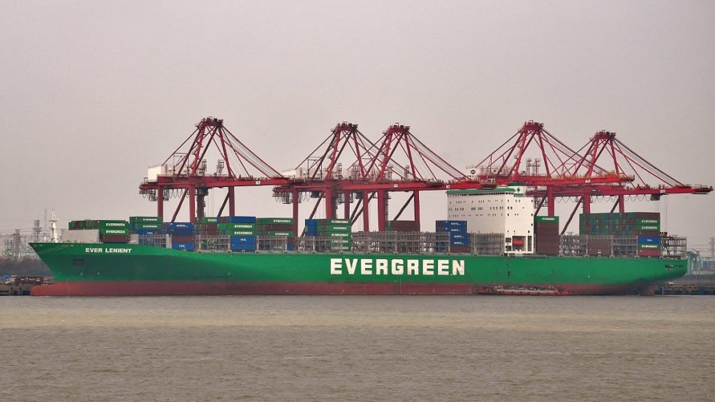 Firefighters contain blaze on Evergreen boxship in Singapore